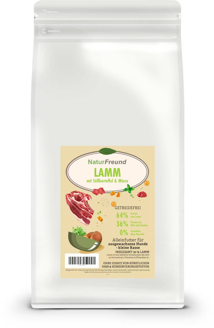 NaturFreund Lamm mit Süßkartoffel & Minze