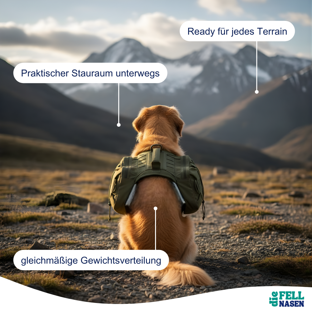 Hunde-Rucksack-Geschirr – Mehr Freiheit & Stauraum bei jedem Abenteuer