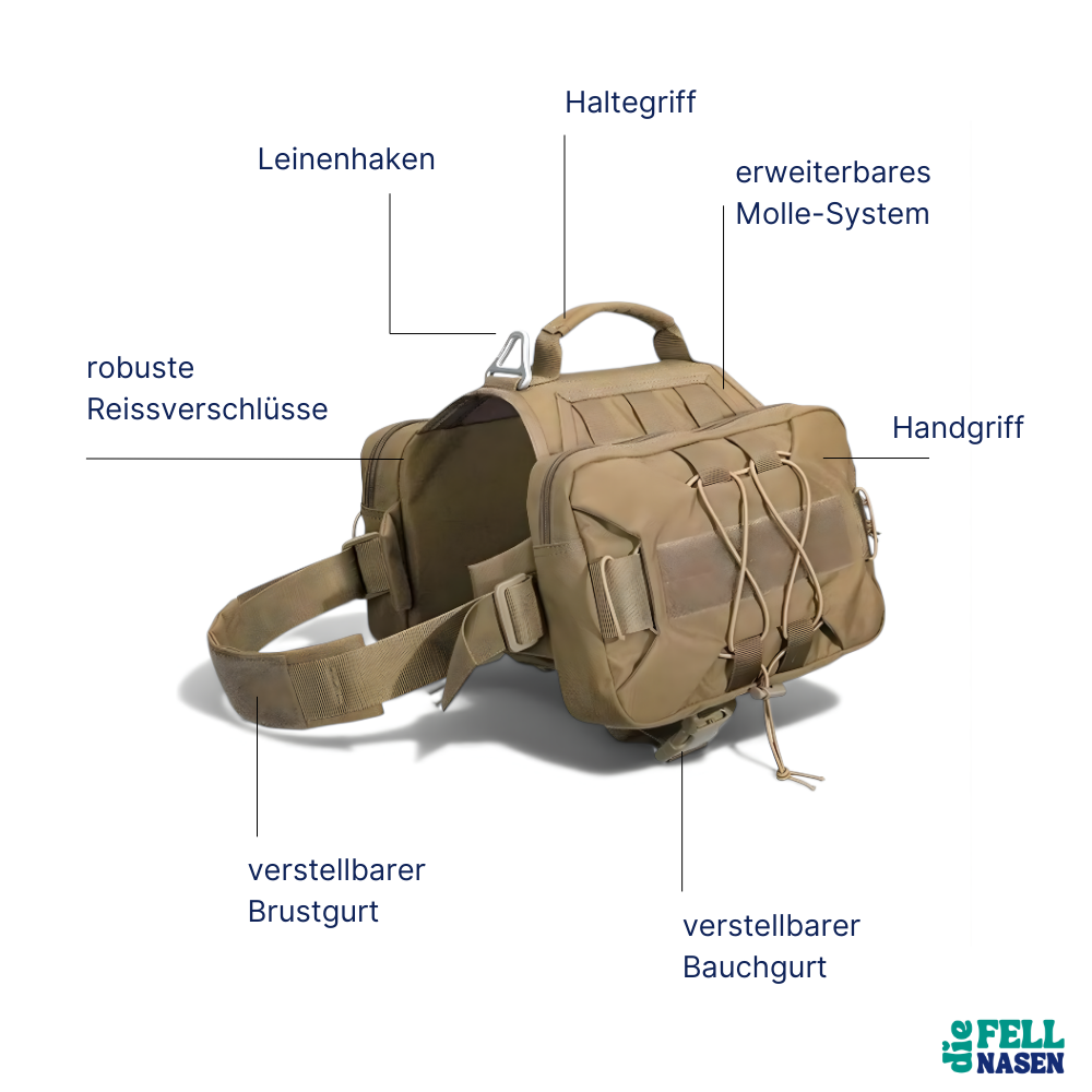 Hunde-Rucksack-Geschirr – Mehr Freiheit & Stauraum bei jedem Abenteuer