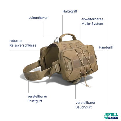 Hunde-Rucksack-Geschirr – Mehr Freiheit & Stauraum bei jedem Abenteuer