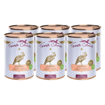 Terra Canis Menü Senior Pute mit Papayas, Borretsch & Kräutern
