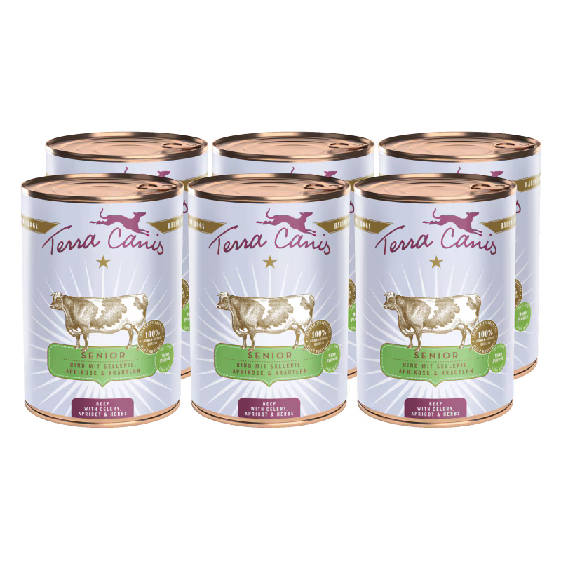 Terra Canis Menü Senior Rind mit Sellerie, Aprikose & Kräutern