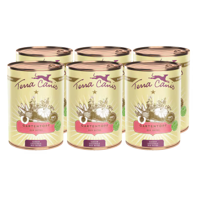 Terra Canis Menü Gartentopf Gartentopf Red Detox
schonend gegarte Obst-Gemüse-Mischung in der Dose