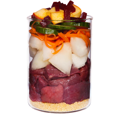 Terra Canis Menü Classic Kalb mit Hirse, Gurke, gelber Melone & Basilikum