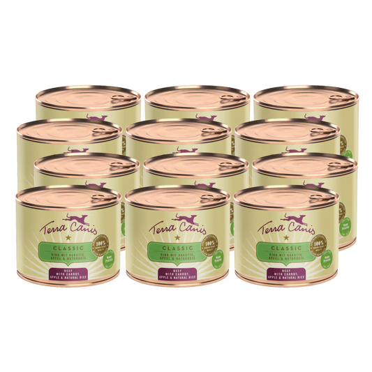 Terra Canis Menü Classic Rind mit Karotte, Apfel & Naturreis