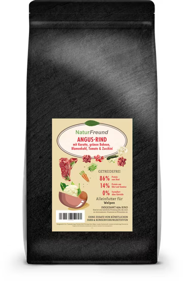 NaturFreund SUPERFOOD Angus-Rind mit Karotte und grünen Bohnen