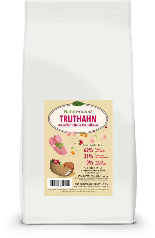 NaturFreund Maxi Truthahn mit Süßkartoffel & Preiselbeere