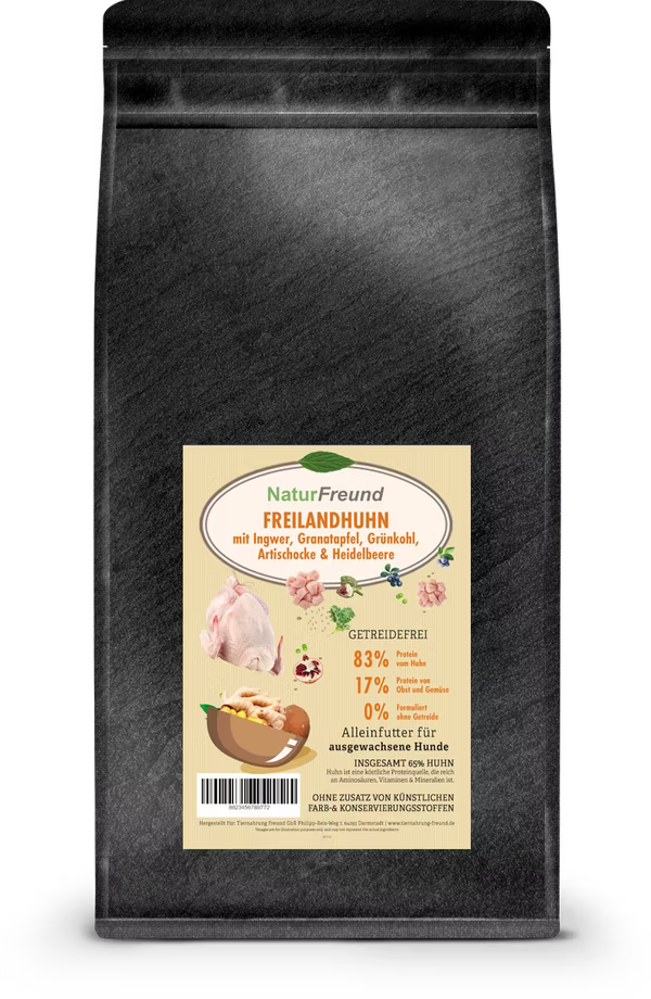 NaturFreund SUPERFOOD Freilandhuhn mit Ingwer und Granatapfel
