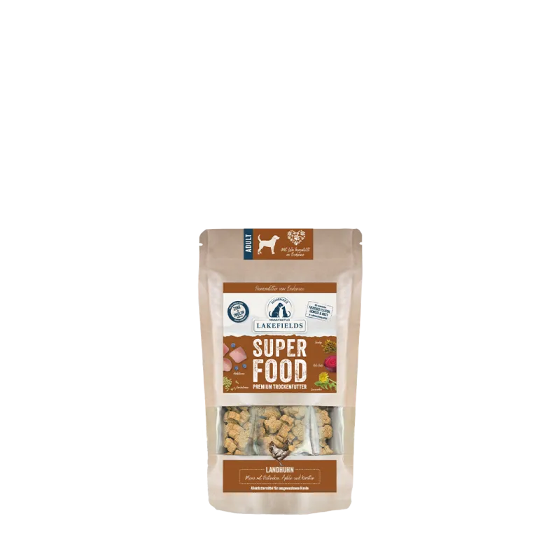 SUPERFOOD Premium LANDHUHN Komplettmenü für kleine Hunde