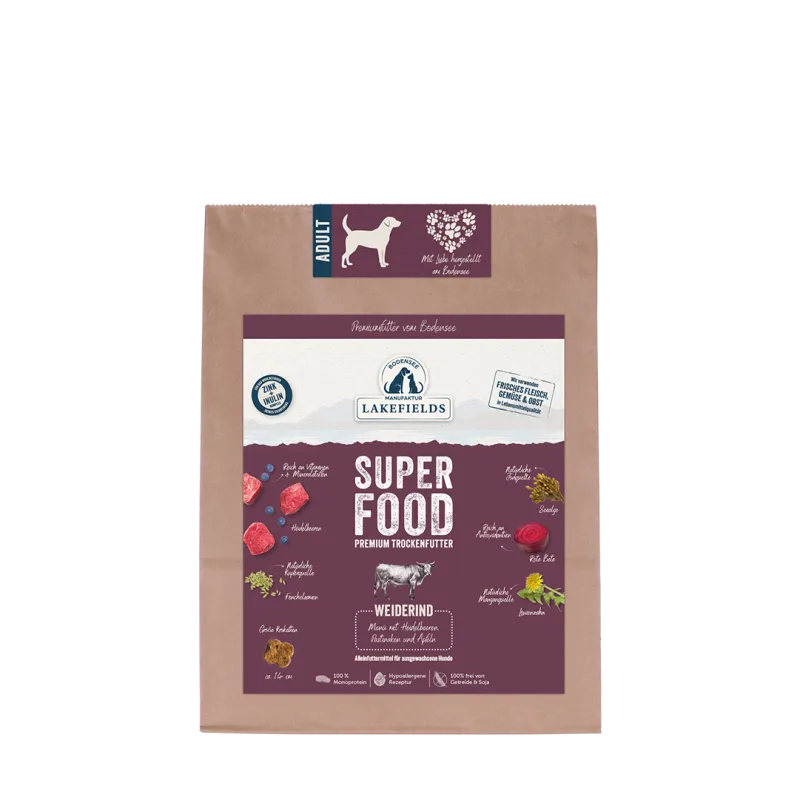 SUPERFOOD Premium WEIDERIND Komplettmenü für Welpen