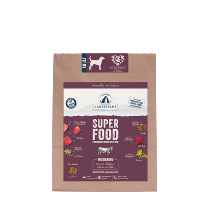 SUPERFOOD Premium WEIDERIND Komplettmenü für kleine Hunde