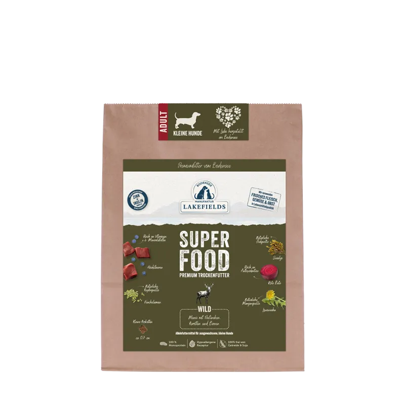 SUPERFOOD Premium  WILD Komplettmenü für kleine Hunde