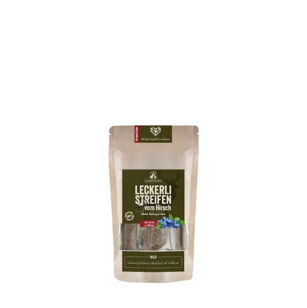 Trockenfleischstreifen Wild für Hunde natürlicher Premium Wild Snack